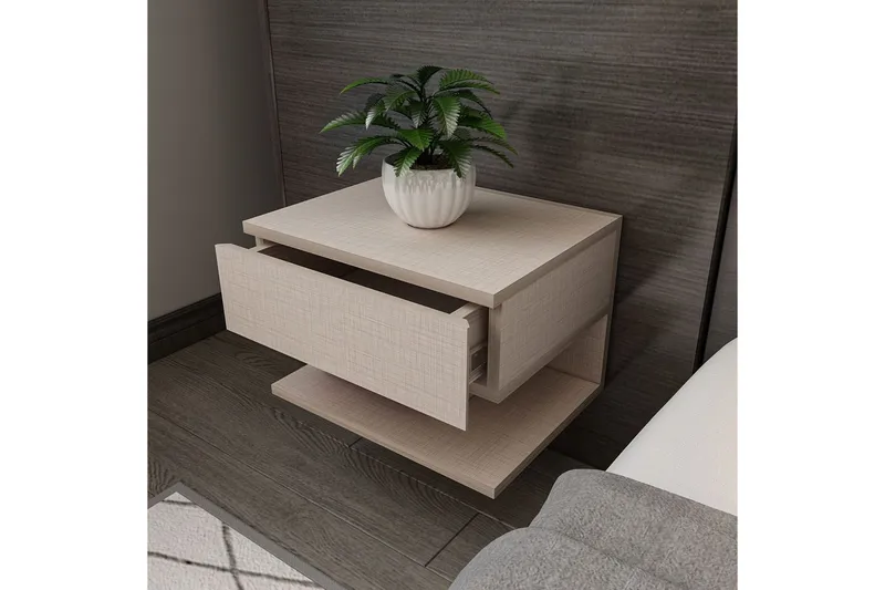 Telo Yöpöytä 45 cm - Beige - Huonekalut - Pöytä & ruokailuryhmä - Apupöytä & sivupöytä - Yöpöytä