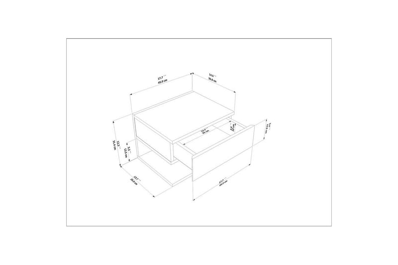 Telo Yöpöytä 45 cm - Beige - Huonekalut - Pöytä & ruokailuryhmä - Apupöytä & sivupöytä - Yöpöytä
