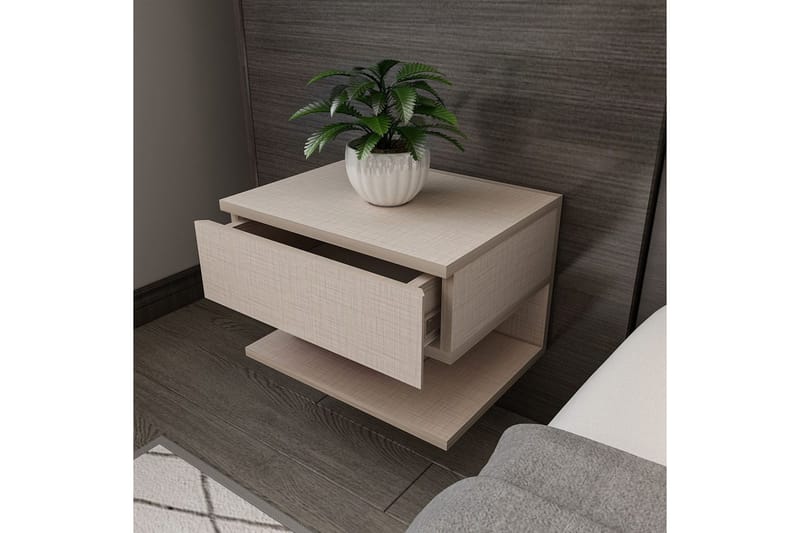 Telo Yöpöytä 45 cm - Beige - Huonekalut - Pöytä & ruokailuryhmä - Apupöytä & sivupöytä - Yöpöytä