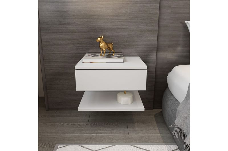 Telo Yöpöytä 45 cm - Valkoinen - Huonekalut - Pöytä & ruokailuryhmä - Apupöytä & sivupöytä - Yöpöytä