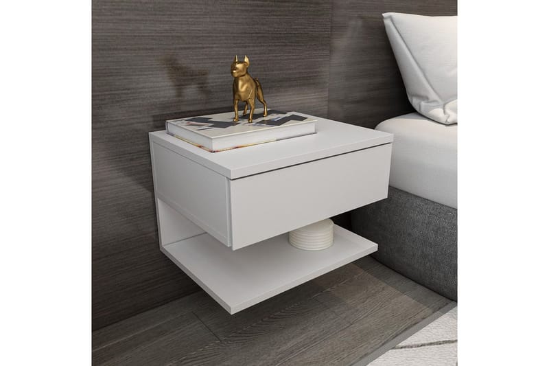 Telo Yöpöytä 45 cm - Valkoinen - Huonekalut - Pöytä & ruokailuryhmä - Apupöytä & sivupöytä - Yöpöytä