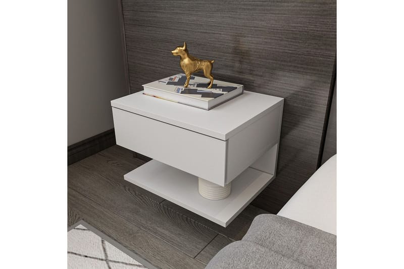 Telo Yöpöytä 45 cm - Valkoinen - Huonekalut - Pöytä & ruokailuryhmä - Apupöytä & sivupöytä - Yöpöytä