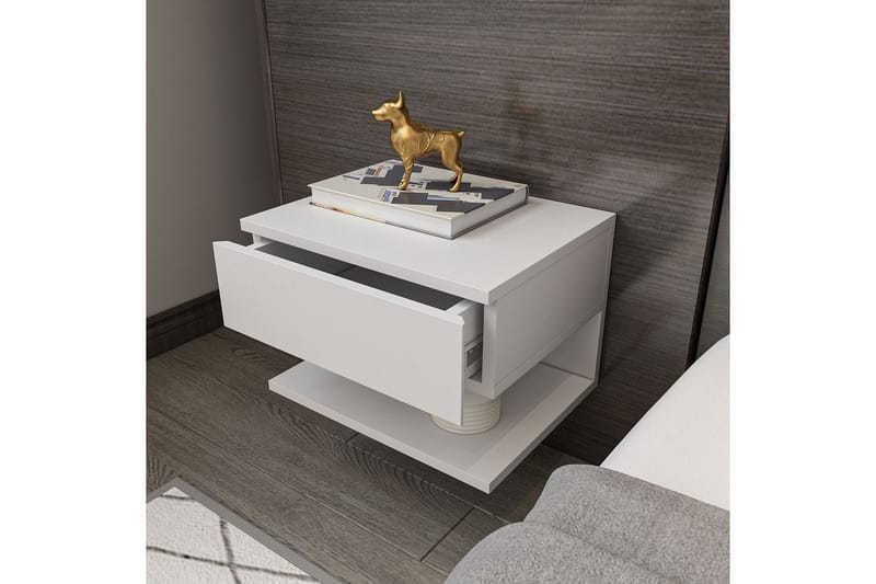 Telo Yöpöytä 45 cm - Valkoinen - Huonekalut - Pöytä & ruokailuryhmä - Apupöytä & sivupöytä - Yöpöytä