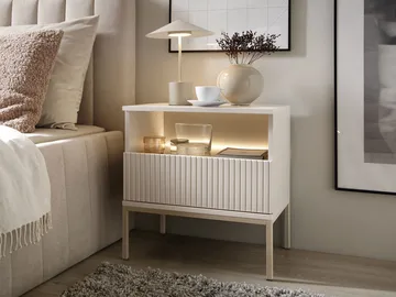 Tenorio Yöpöytä 54 cm - Beige - Huonekalut - Pöytä & ruokailuryhmä - Apupöytä & sivupöytä - Yöpöytä