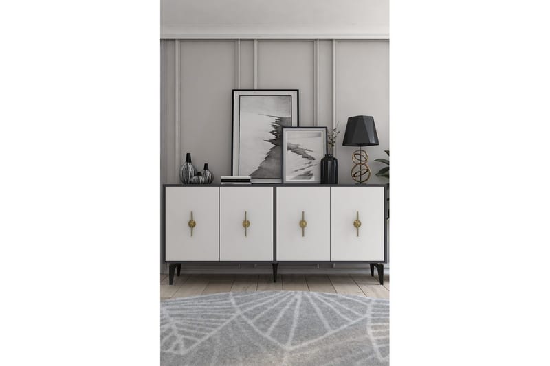 Thylen Konsolipöytä 180 cm - Antrasiitti/Valkoinen - Huonekalut - Pöytä & ruokailuryhmä - Apupöytä & sivupöytä - Konsolipöytä