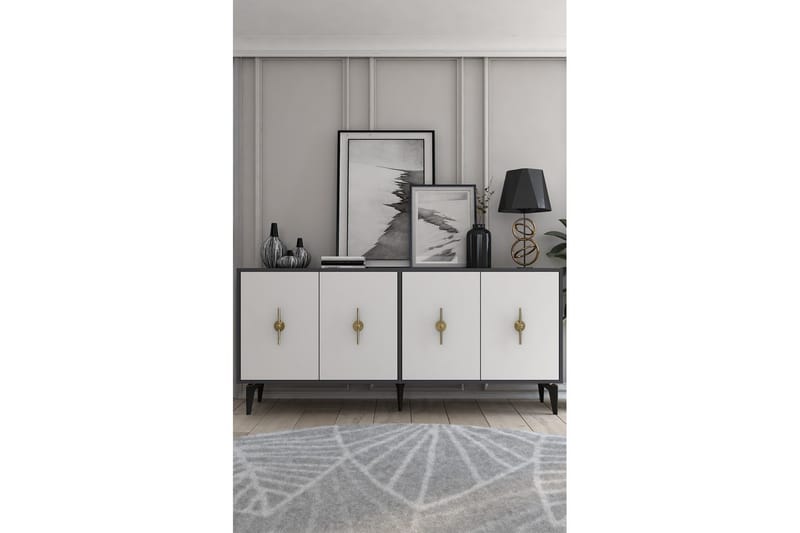 Thylen Konsolipöytä 180 cm - Antrasiitti/Valkoinen - Huonekalut - Pöytä & ruokailuryhmä - Apupöytä & sivupöytä - Konsolipöytä