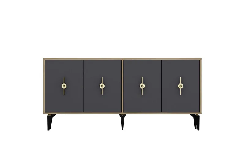 Thylen Konsolipöytä 180 cm - Tammi/Antrasiitti - Huonekalut - Pöytä & ruokailuryhmä - Apupöytä & sivupöytä - Konsolipöytä