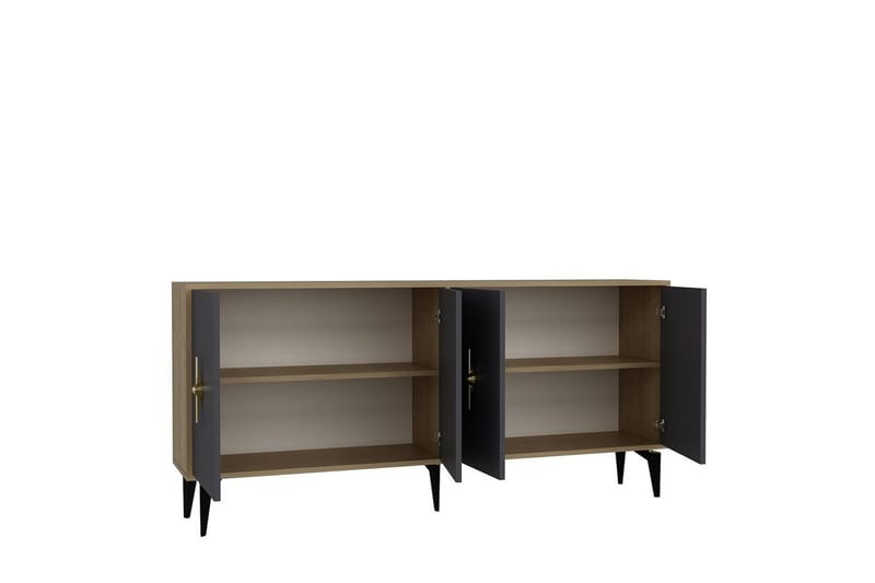 Thylen Konsolipöytä 180 cm - Tammi/Antrasiitti - Huonekalut - Pöytä & ruokailuryhmä - Apupöytä & sivupöytä - Konsolipöytä