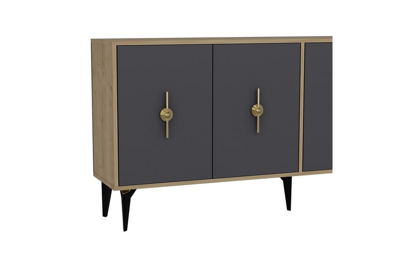 Thylen Konsolipöytä 180 cm - Tammi/Antrasiitti - Huonekalut - Pöytä & ruokailuryhmä - Apupöytä & sivupöytä - Konsolipöytä