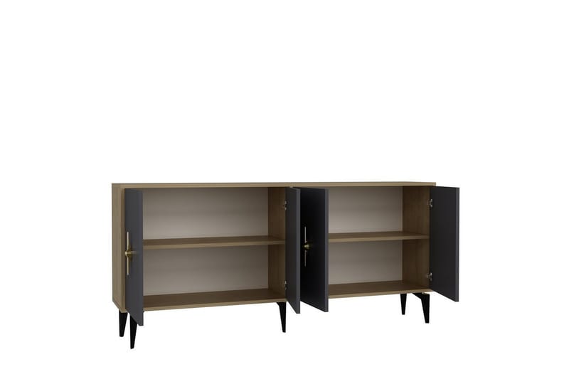 Thylen Konsolipöytä 180 cm - Tammi/Antrasiitti - Huonekalut - Pöytä & ruokailuryhmä - Apupöytä & sivupöytä - Konsolipöytä