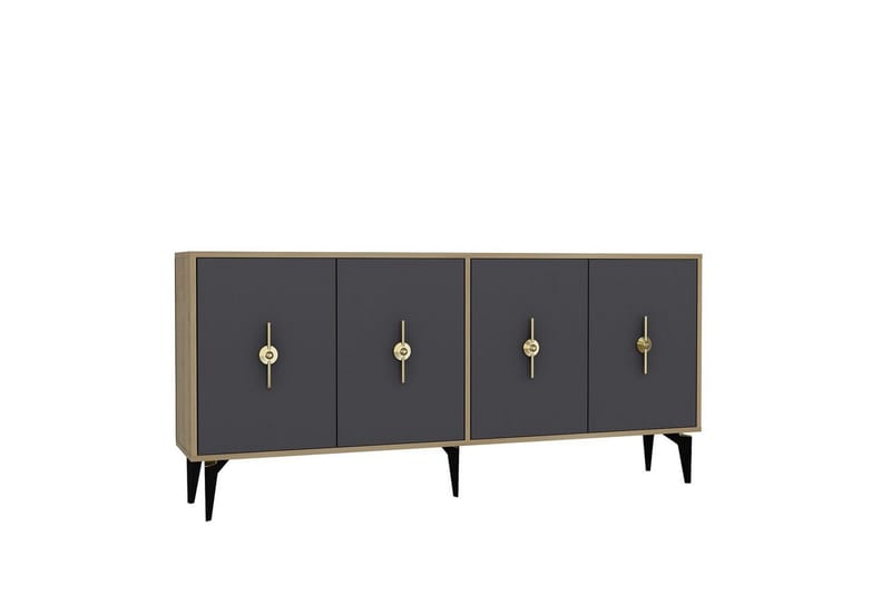 Thylen Konsolipöytä 180 cm - Tammi/Antrasiitti - Huonekalut - Pöytä & ruokailuryhmä - Apupöytä & sivupöytä - Konsolipöytä