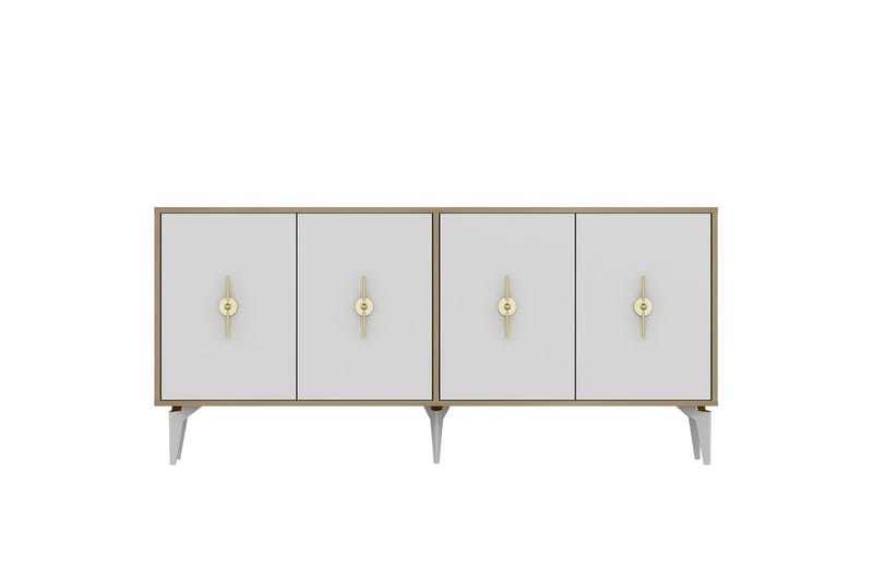 Thylen Konsolipöytä 180 cm - Tammi/Valkoinen - Huonekalut - Pöytä & ruokailuryhmä - Apupöytä & sivupöytä - Konsolipöytä