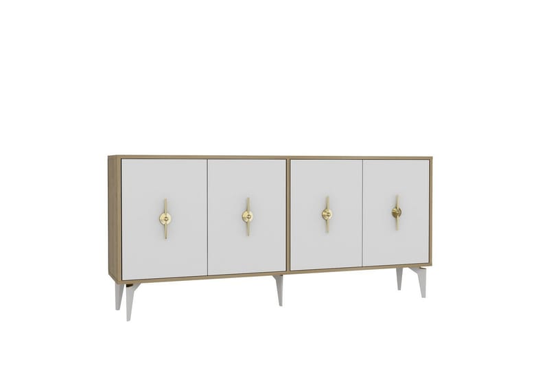 Thylen Konsolipöytä 180 cm - Tammi/Valkoinen - Huonekalut - Pöytä & ruokailuryhmä - Apupöytä & sivupöytä - Konsolipöytä