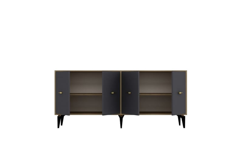 Thyros Konsolipöytä 180 cm - Tammi/Antrasiitti - Huonekalut - Pöytä & ruokailuryhmä - Apupöytä & sivupöytä - Konsolipöytä