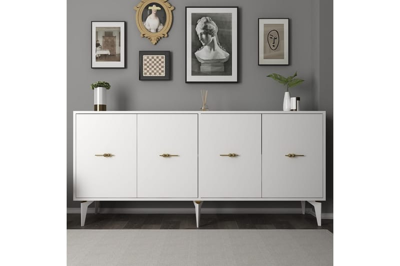 Thyros Konsolipöytä 180 cm - Valkoinen - Huonekalut - Pöytä & ruokailuryhmä - Apupöytä & sivupöytä - Konsolipöytä