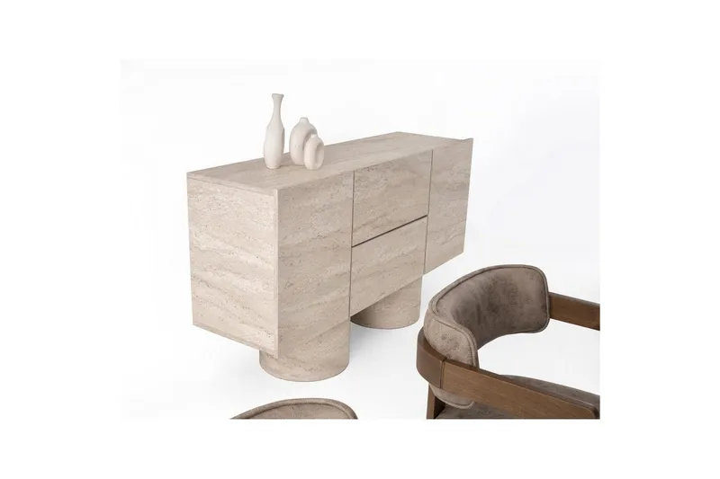 Thyrosen Konsolipöytä 150 cm - Travertiini - Huonekalut - Pöytä & ruokailuryhmä - Apupöytä & sivupöytä - Konsolipöytä