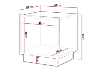 Torvalen Yöpöytä 45 cm - Beige - Huonekalut - Pöytä & ruokailuryhmä - Apupöytä & sivupöytä - Yöpöytä