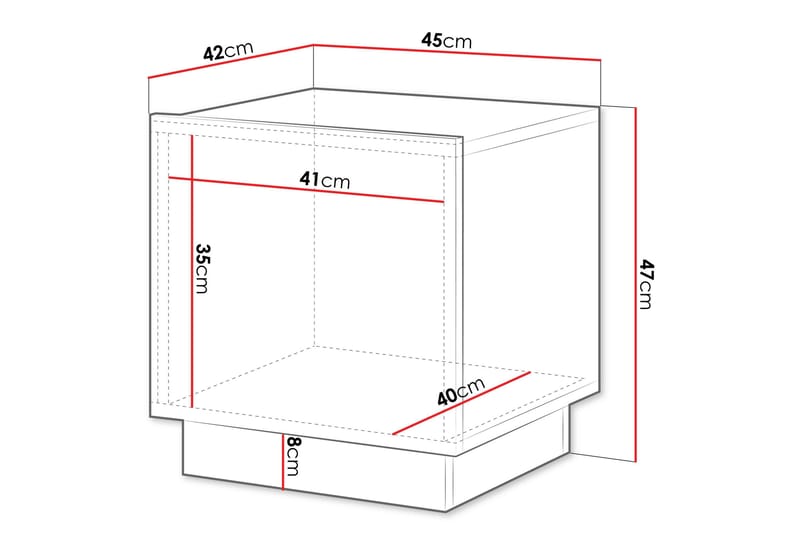 Torvalen Yöpöytä 45 cm - Beige - Huonekalut - Pöytä & ruokailuryhmä - Apupöytä & sivupöytä - Yöpöytä