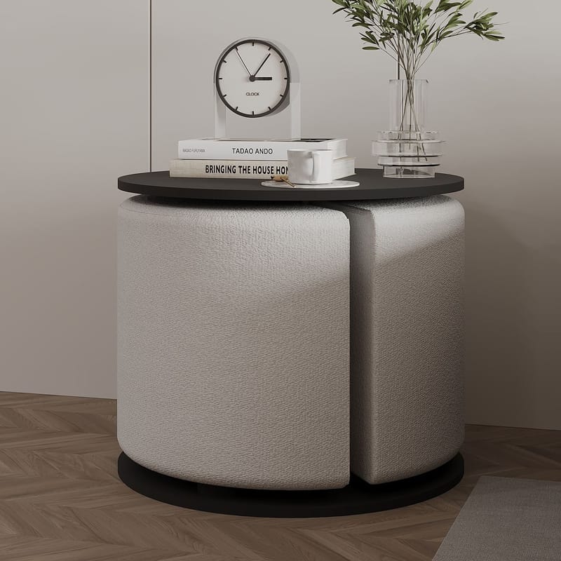 Torven sivupöytäsetti 43x47x43 cm - Antrasiitti - Huonekalut - Pöytä & ruokailuryhmä - Apupöytä & sivupöytä - Tarjotinpöytä & pikkupöytä