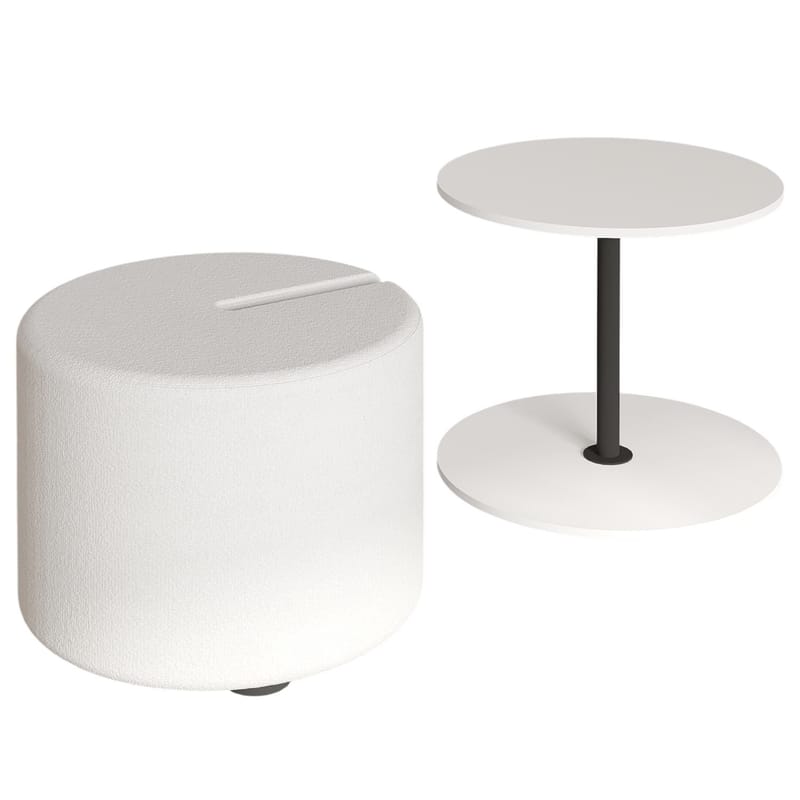 Torven sivupöytäsetti 43x47x43 cm - Valkoinen - Huonekalut - Pöytä & ruokailuryhmä - Apupöytä & sivupöytä - Tarjotinpöytä & pikkupöytä