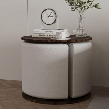 Torven sivupöytäsetti 43x47x43 cm - Walnut - Huonekalut - Pöytä & ruokailuryhmä - Apupöytä & sivupöytä - Tarjotinpöytä & pikkupöytä