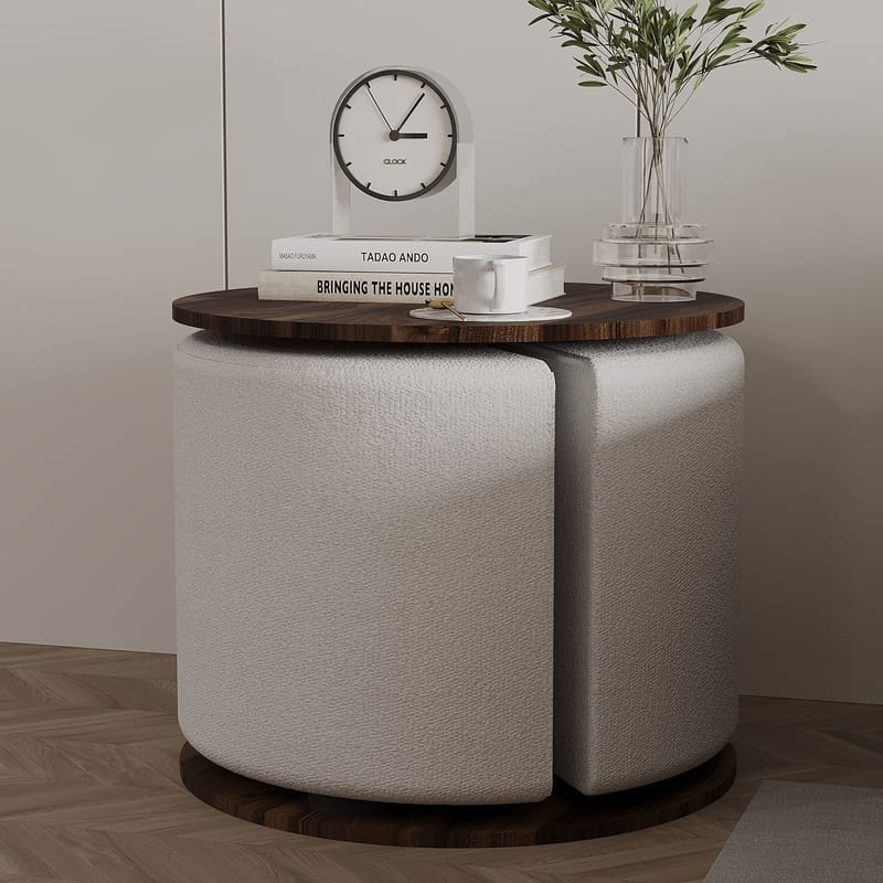 Torven sivupöytäsetti 43x47x43 cm - Walnut - Huonekalut - Pöytä & ruokailuryhmä - Apupöytä & sivupöytä - Tarjotinpöytä & pikkupöytä