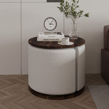 Torven sivupöytäsetti 43x47x43 cm - Walnut - Huonekalut - Pöytä & ruokailuryhmä - Apupöytä & sivupöytä - Tarjotinpöytä & pikkupöytä
