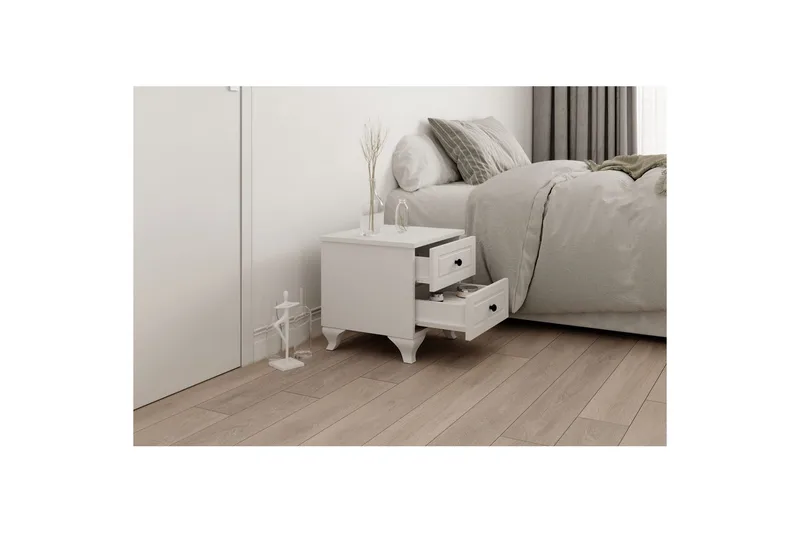 Torvenn Yöpöytä 45 cm - Matta Valkoinen - Huonekalut - Pöytä & ruokailuryhmä - Apupöytä & sivupöytä - Yöpöytä