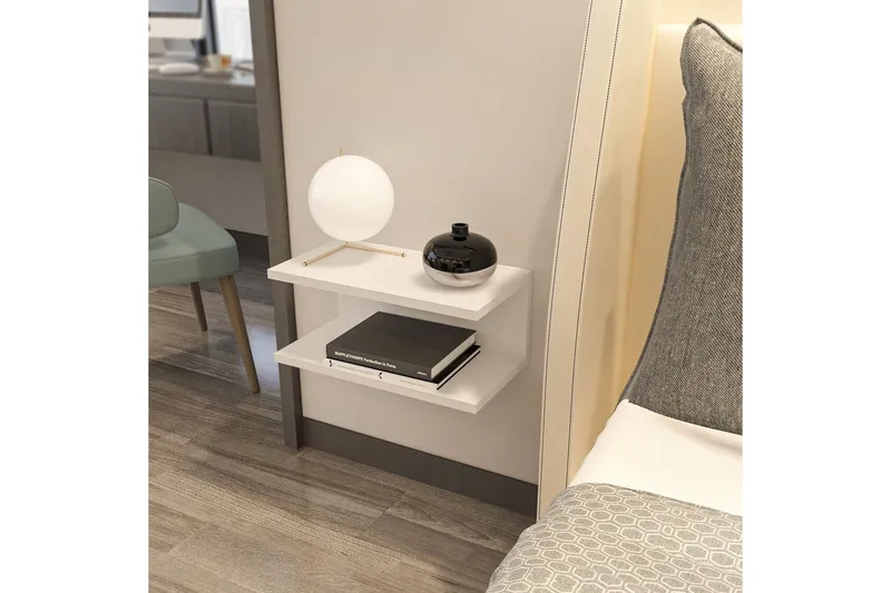 Torvic Yöpöytä 45 cm - Valkoinen - Huonekalut - Pöytä & ruokailuryhmä - Apupöytä & sivupöytä - Yöpöytä