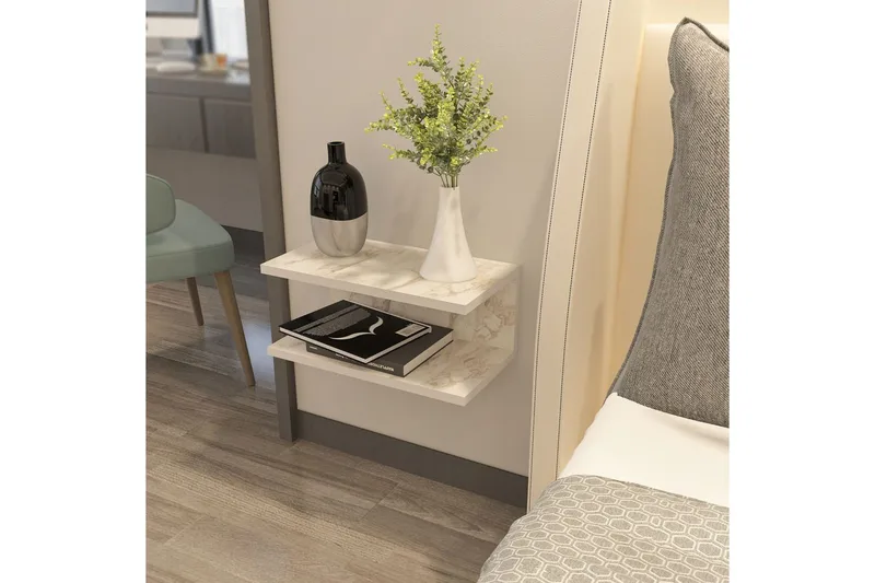 Torvic Yöpöytä 45 cm - Valkoinen - Huonekalut - Pöytä & ruokailuryhmä - Apupöytä & sivupöytä - Yöpöytä