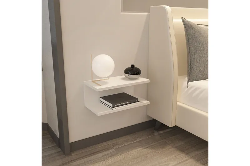 Torvic Yöpöytä 45 cm - Valkoinen - Huonekalut - Pöytä & ruokailuryhmä - Apupöytä & sivupöytä - Yöpöytä