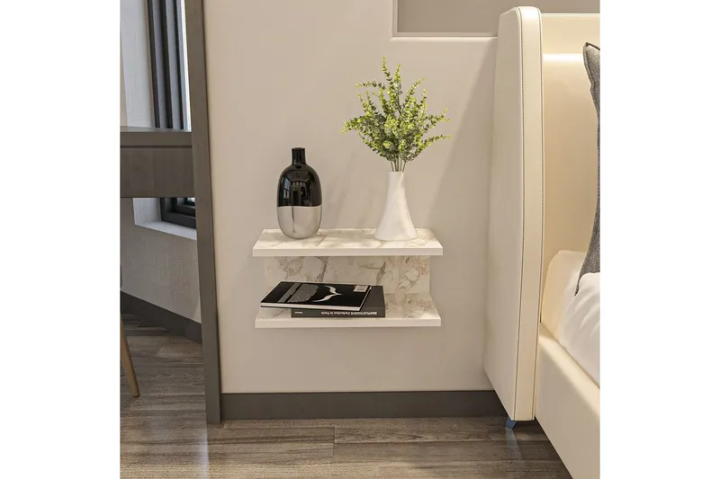 Torvic Yöpöytä 45 cm - Valkoinen - Huonekalut - Pöytä & ruokailuryhmä - Apupöytä & sivupöytä - Yöpöytä