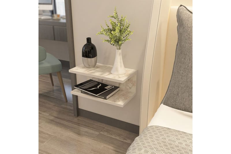 Torvic Yöpöytä 45 cm - Valkoinen - Huonekalut - Pöytä & ruokailuryhmä - Apupöytä & sivupöytä - Yöpöytä