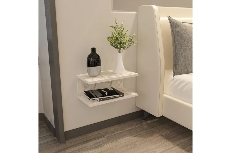 Torvic Yöpöytä 45 cm - Valkoinen - Huonekalut - Pöytä & ruokailuryhmä - Apupöytä & sivupöytä - Yöpöytä