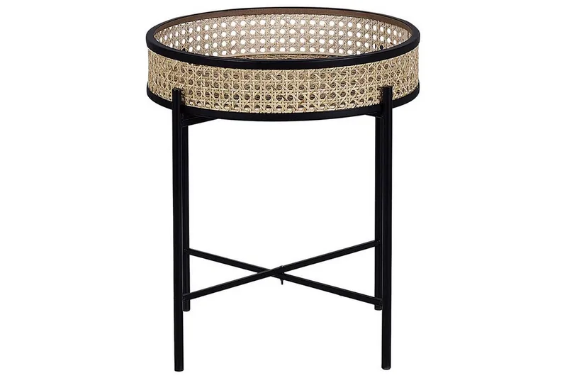 Tulbing Sivupöytä 36 cm, Luonnollinen/Beige/Musta