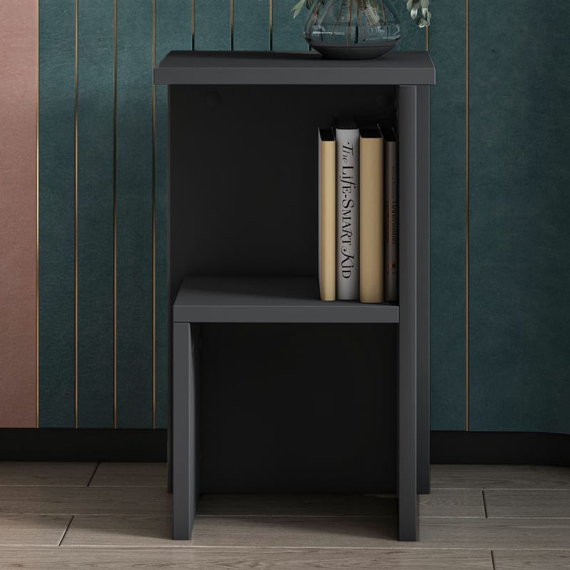 Tunel yöpöytä 29,6x50x29,6 cm - Antrasiitti - Huonekalut - Pöytä & ruokailuryhmä - Apupöytä & sivupöytä - Yöpöytä