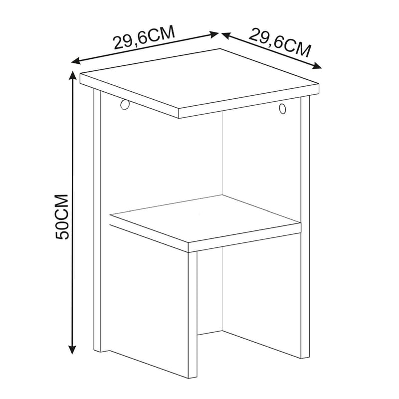 Tunel yöpöytä 29,6x50x29,6 cm - Travertiini - Huonekalut - Pöytä & ruokailuryhmä - Apupöytä & sivupöytä - Yöpöytä