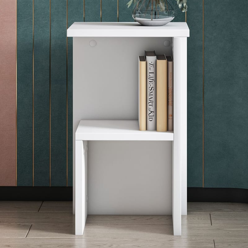 Tunel yöpöytä 29,6x50x29,6 cm - Valkoinen - Huonekalut - Pöytä & ruokailuryhmä - Apupöytä & sivupöytä - Yöpöytä