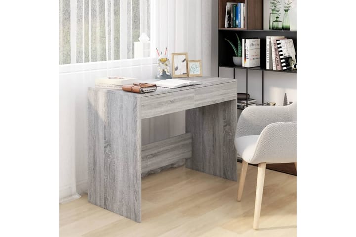 Työpöytä harmaa Sonoma-tammi 101x50x76,5 cm lastulevy - Harmaa - Yöpöytä