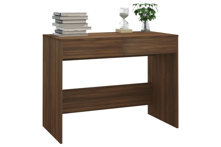 Työpöytä ruskea tammi 101x50x76,5 cm lastulevy - Ruskea - Yöpöytä