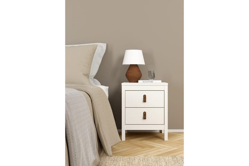 Vallvidera Yöpöytä 44 cm - Valkoinen - Huonekalut - Pöytä & ruokailuryhmä - Apupöytä & sivupöytä - Yöpöytä