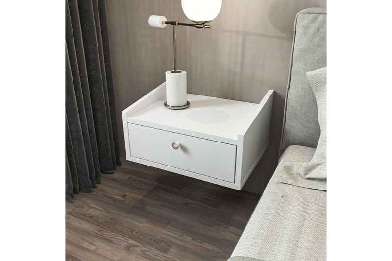 Valros Yöpöytä 45 cm - Valkoinen - Huonekalut - Pöytä & ruokailuryhmä - Apupöytä & sivupöytä - Yöpöytä