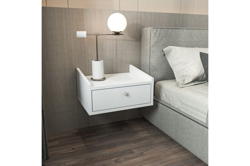 Valros Yöpöytä 45 cm - Valkoinen - Huonekalut - Pöytä & ruokailuryhmä - Apupöytä & sivupöytä - Yöpöytä