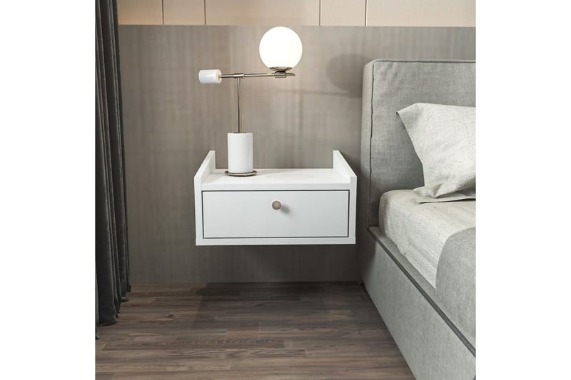 Valros Yöpöytä 45 cm - Valkoinen - Huonekalut - Pöytä & ruokailuryhmä - Apupöytä & sivupöytä - Yöpöytä