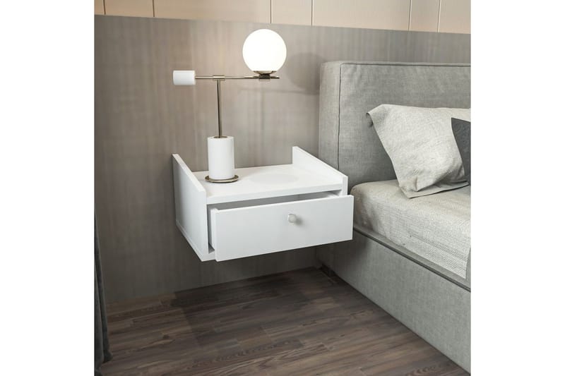 Valros Yöpöytä 45 cm - Valkoinen - Huonekalut - Pöytä & ruokailuryhmä - Apupöytä & sivupöytä - Yöpöytä