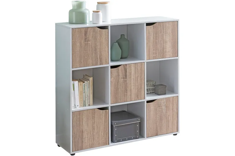 Vapaa seisova hylly Wohnling Massa melamiinin pinnoittama lastulevy säilytystilalla 5 ovea moderni, undefined