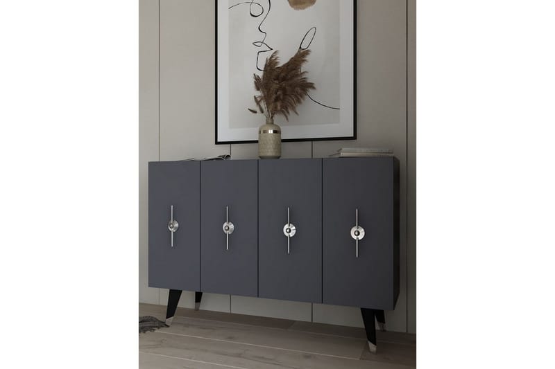 Varen Konsolipöytä 120 cm - Hopea/Antrasiitti - Huonekalut - Pöytä & ruokailuryhmä - Apupöytä & sivupöytä - Konsolipöytä