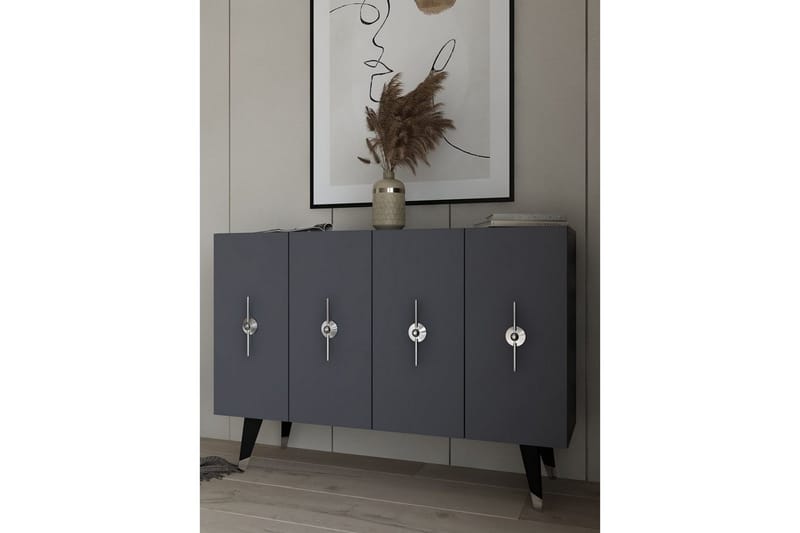 Varen Konsolipöytä 120 cm - Hopea/Antrasiitti - Huonekalut - Pöytä & ruokailuryhmä - Apupöytä & sivupöytä - Konsolipöytä