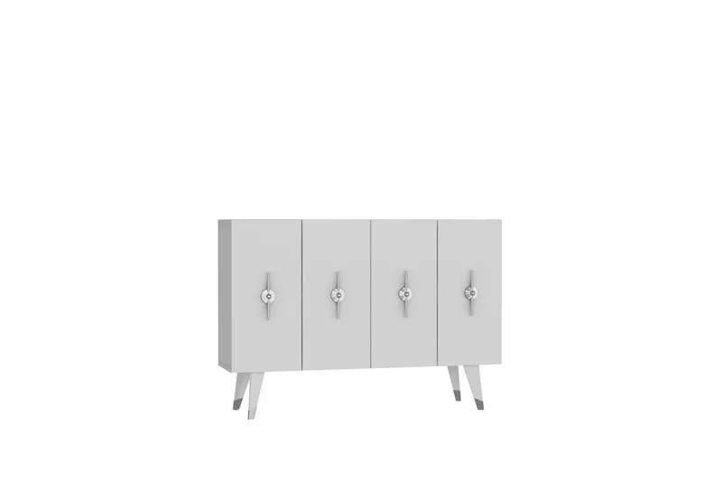 Varen Konsolipöytä 120 cm - Hopea/Valkoinen - Huonekalut - Pöytä & ruokailuryhmä - Apupöytä & sivupöytä - Konsolipöytä