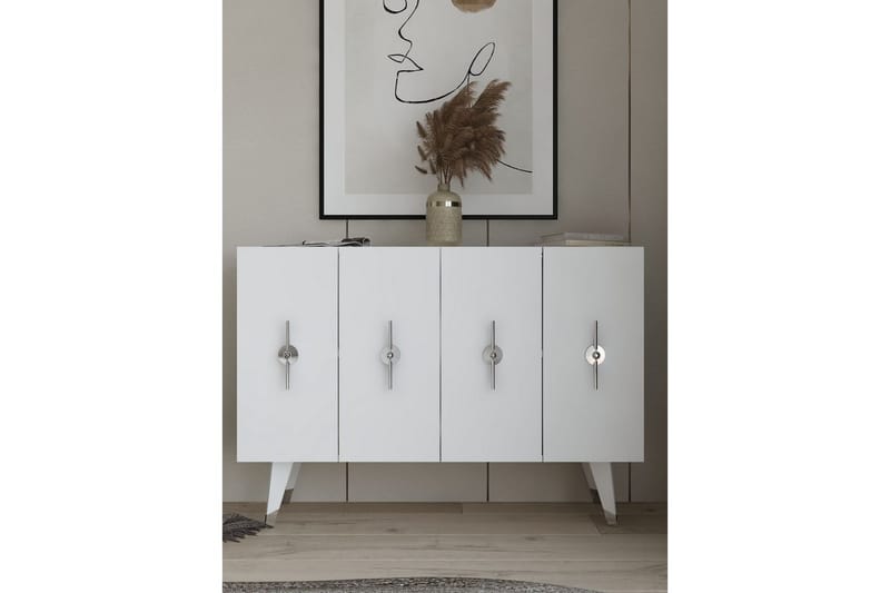 Varen Konsolipöytä 120 cm - Hopea/Valkoinen - Huonekalut - Pöytä & ruokailuryhmä - Apupöytä & sivupöytä - Konsolipöytä